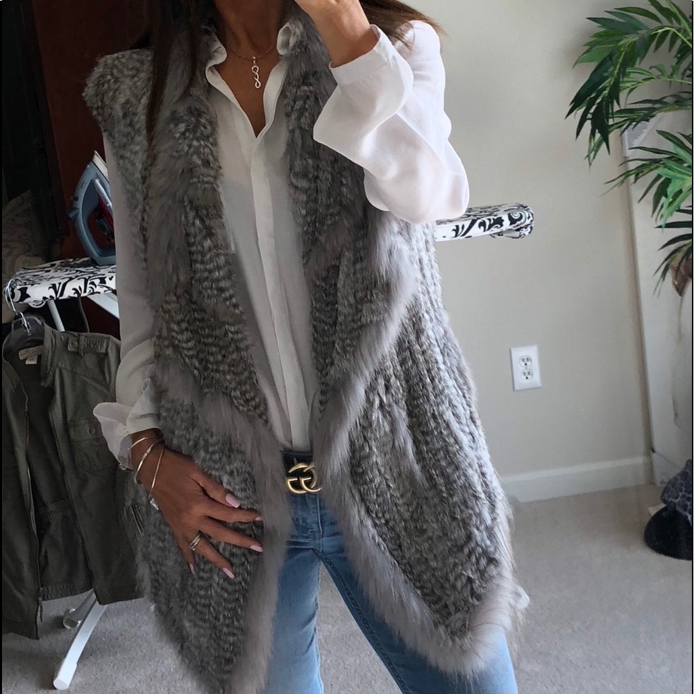 Real fur vest